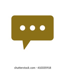 Speech  bubble  icon,  isolated. Flat  design.