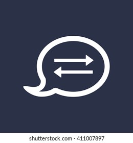 Speech  bubble  icon,  isolated. Flat  design.