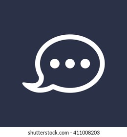 Speech  bubble  icon,  isolated. Flat  design.