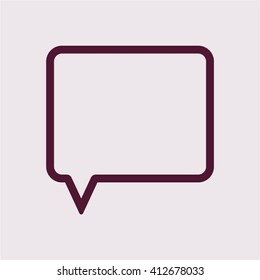 Speech  bubble  icon,  isolated. Flat  design.