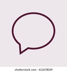 Speech   bubble  icon,  isolated. Flat  design.