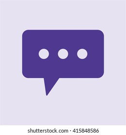 Speech  bubble  icon,  isolated. Flat  design.