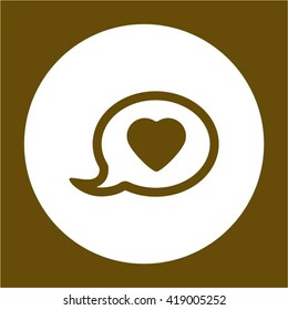 Speech  bubble  icon,  isolated. Flat  design.