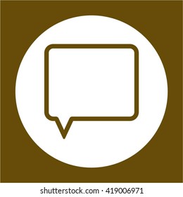 Speech  bubble  icon,  isolated. Flat  design.