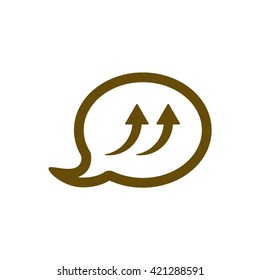 Speech bubble  icon,  isolated. Flat  design.