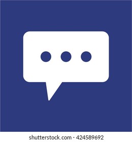 Speech bubble  icon,  isolated. Flat  design.