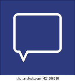 Speech bubble  icon,  isolated. Flat  design.