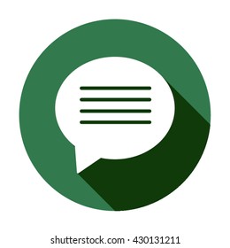 Speech bubble  icon,  isolated. Flat  design.