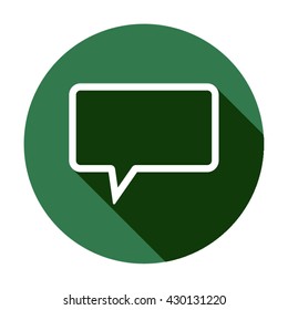 Speech bubble  icon,  isolated. Flat  design.