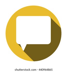 Speech bubble  icon,  isolated. Flat  design.