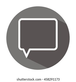 Speech bubble    icon,  isolated. Flat  design.