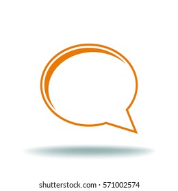 Speech bubble icon, isolated. Flat design.
