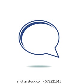 Speech bubble icon, isolated. Flat design.