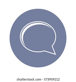 Speech bubble icon, isolated. Flat design.