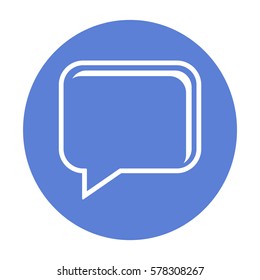 Speech bubble icon, isolated. Flat design.