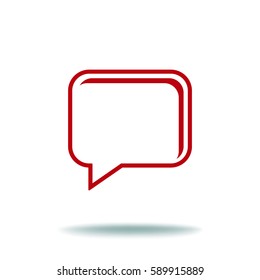 Speech bubble icon, isolated. Flat design.