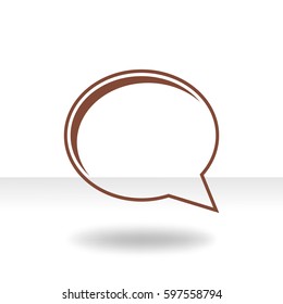 Speech bubble icon, isolated. Flat design.