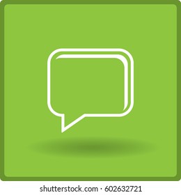 Icono de burbuja de voz, aislado. Diseño plano.