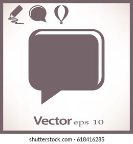 Speech bubble icon, isolated. Flat design.