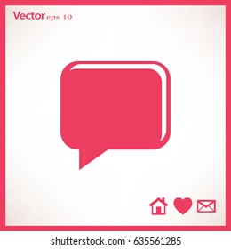 Speech bubble icon isolated. Flat design.