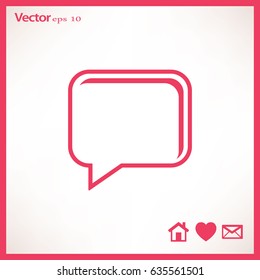 Speech bubble icon, isolated. Flat design.