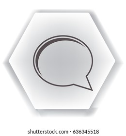 Speech bubble icon, isolated. Flat design.