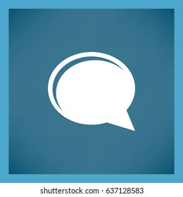 Speech bubble icon, isolated. Flat design.