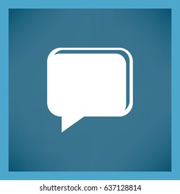 Speech bubble icon, isolated. Flat design.