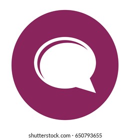 Speech bubble icon, isolated. Flat design.