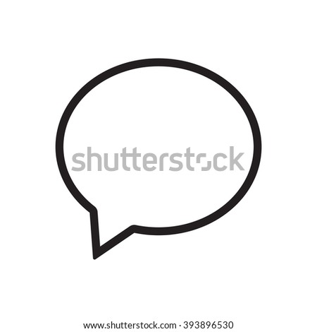 Speech  bubble  icon,  isolated. Flat  design.