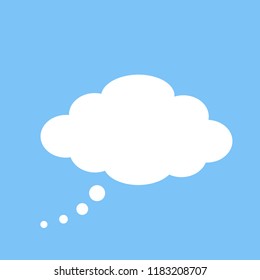 Speech bubble icon isolated on blue background. Speech bubble icon for web site, banner, poster, label and placard. Creative modern concept. Vector illustration, eps 10