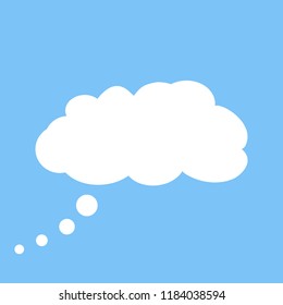 Speech bubble icon isolated on blue background. Speech bubble icon for web site, banner, poster, label and placard. Creative modern concept. Vector illustration, eps 10