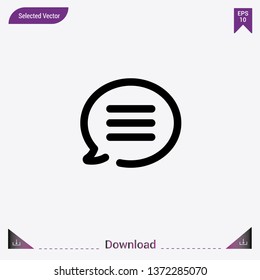 Speech Bubble icon isolated on grey background.Premium symbol for website design, mobile application, logo, ui.Modern, simple, isolated, flat best quality icon for web site designs or mobile apps.