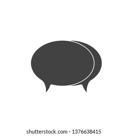 Speech bubble icon isolated on white background. Message, conversation concept. Vector flat design