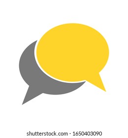 speech bubble icon isolated on white background for website, banner or mobile app design. vector illustration