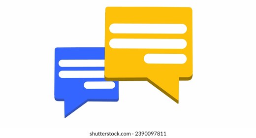 Speech bubble icon, isolated on white. Flat design.