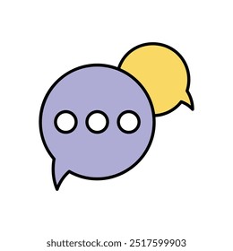 Icono de la burbuja del discurso aislado en un fondo blanco. Ilustración vectorial.
