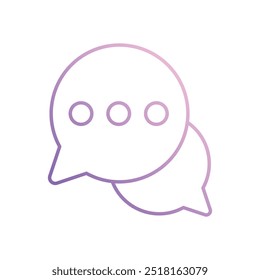 Ícone do Balão de Fala isolado em um plano de fundo branco. Ilustração vetorial.