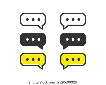 Speech bubble icon isolated vector illustration on white background.