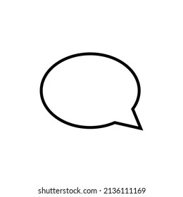 Speech bubble icon in line style