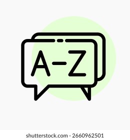 Speech Bubble Icon in line style. Perfect for apps, websites, UI UX, presentations, or infographics. Editable illustration file with clean design and modern design.