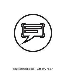 Speech bubble icon logo design. Chat icon vector. Speech bubble vector
