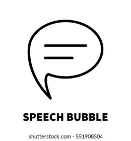 Speech bubble  icon or logo in modern line style. High quality black outline pictogram for web site design and mobile apps. Vector illustration on a white background.