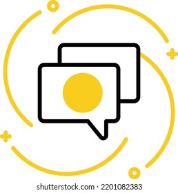 Speech bubble icon, logo or symbol