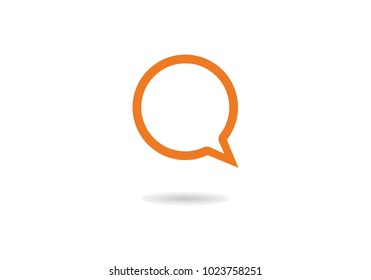 Speech bubble icon Logo template vector illustration
