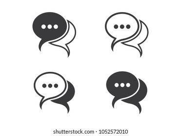 Speech bubble icon Logo template vector illustration