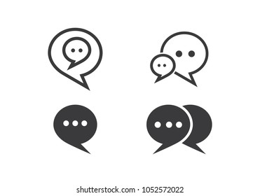Speech bubble icon Logo template vector illustration