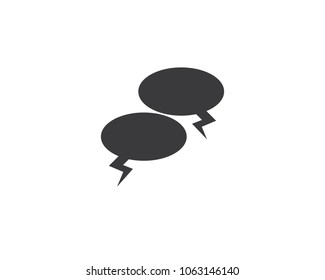 Speech bubble icon Logo template vector illustration