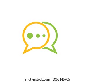 Speech bubble icon Logo template vector illustration