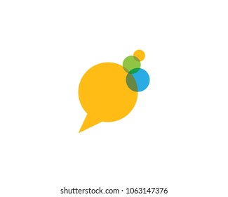 Speech bubble icon Logo template vector illustration